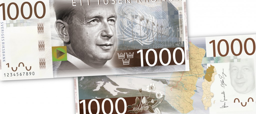 1000 шведских крон, новый дизайн