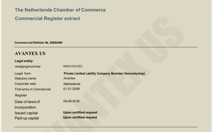 Обман! Avantex Legal, TSRA-Advies, AVANTEX US