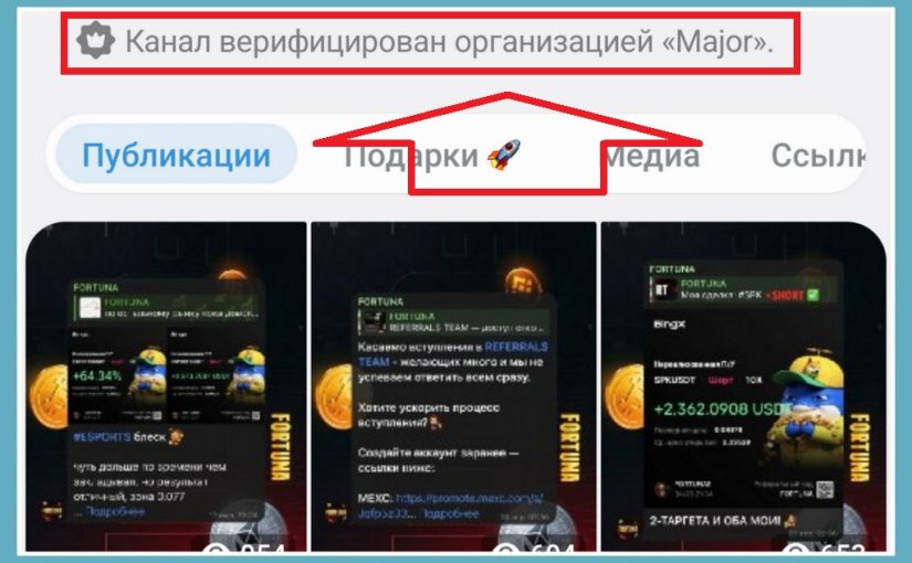 «Канал верифицирован организацией Major». Не доверяйте